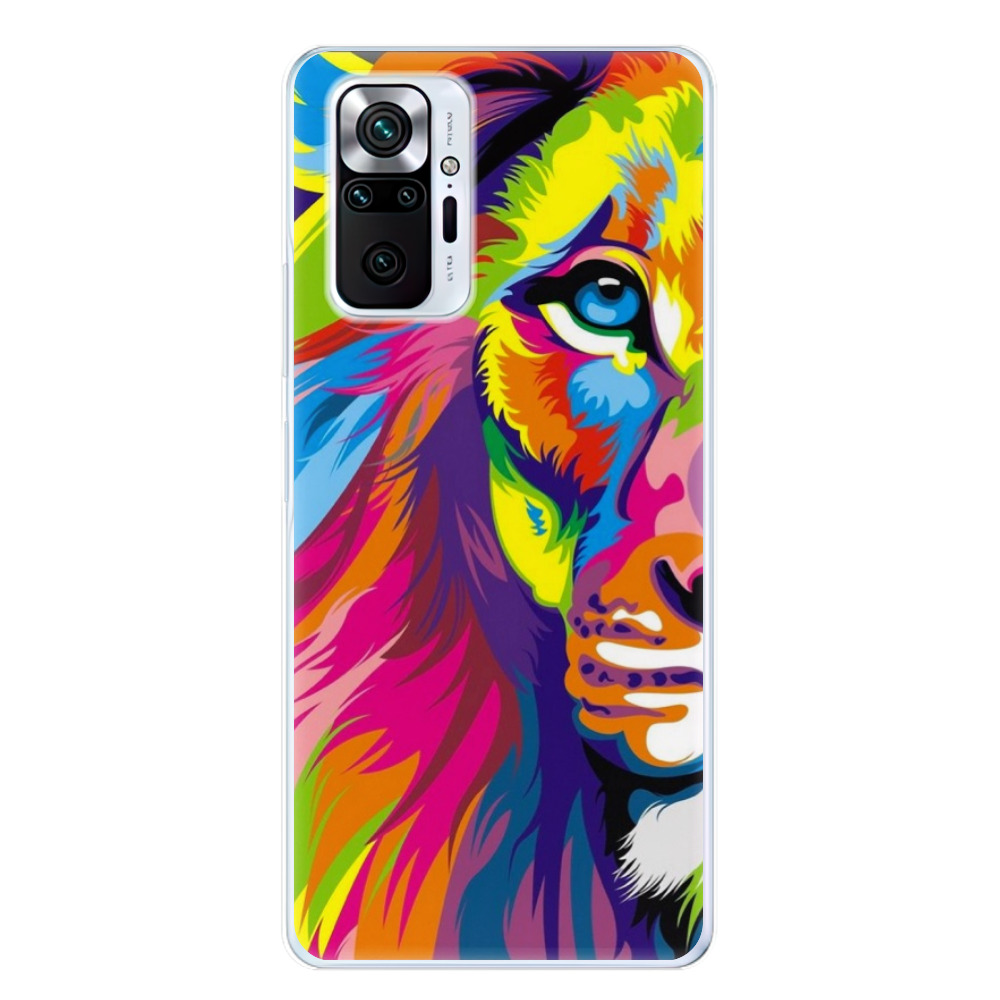 Odolné silikónové puzdro iSaprio - Rainbow Lion - Xiaomi Redmi Note 10 Pro