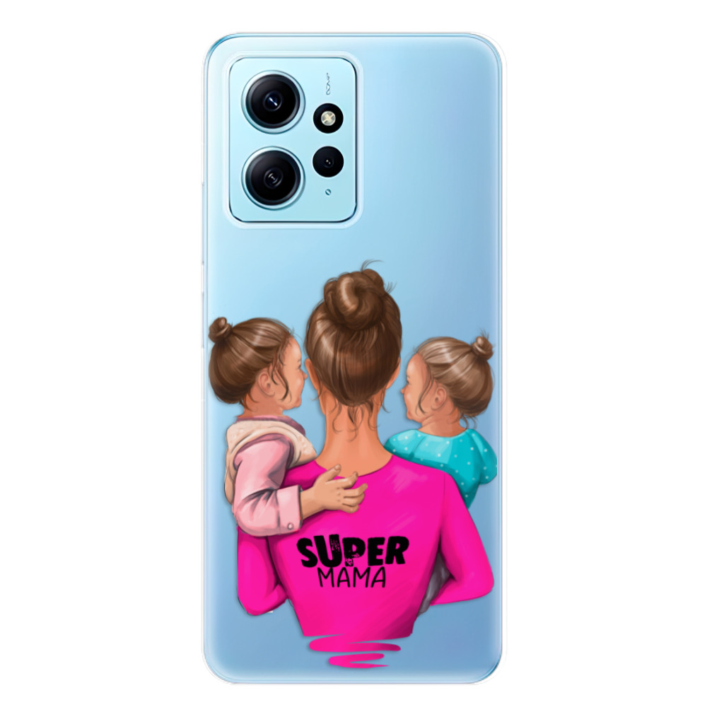 Odolné silikónové puzdro iSaprio - Super Mama - Two Girls - Xiaomi Redmi Note 12 5G