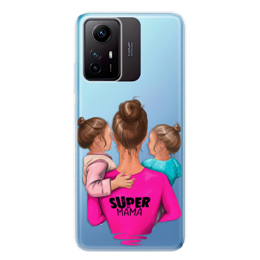Odolné silikónové puzdro iSaprio - Super Mama - Two Girls - Xiaomi Redmi Note 12S