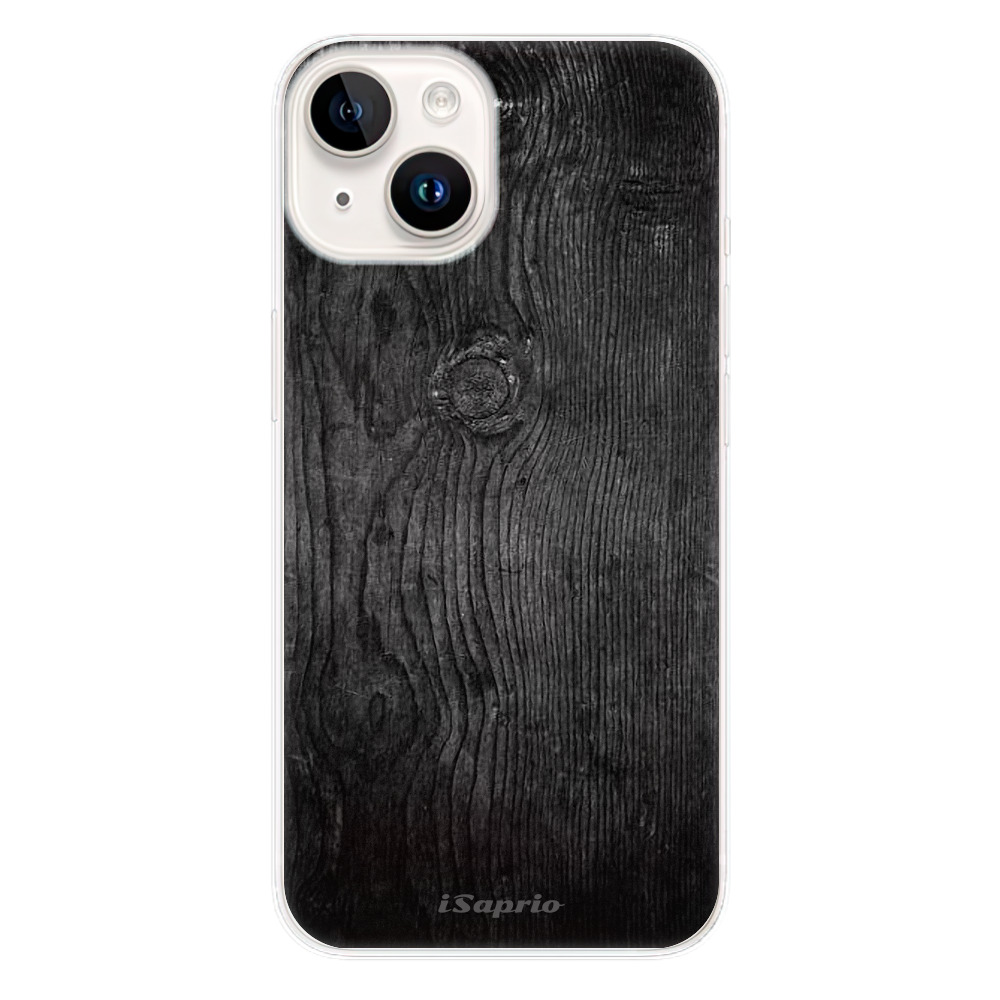 Odolné silikónové puzdro iSaprio - Black Wood 13 - iPhone 15
