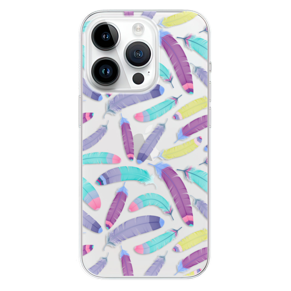 Odolné silikónové puzdro iSaprio - Feather Pattern 01 - iPhone 15 Pro