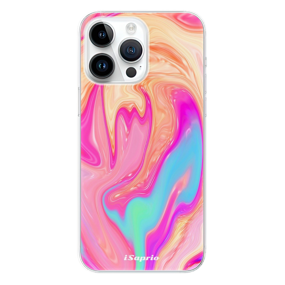 Odolné silikónové puzdro iSaprio - Orange Liquid - iPhone 15 Pro Max