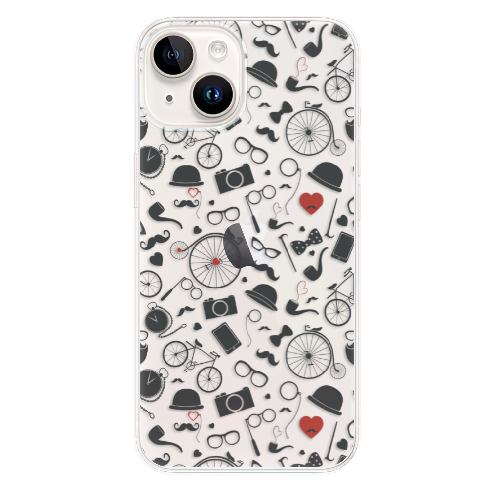 Odolné silikónové puzdro iSaprio - Vintage Pattern 01 - black - iPhone 15 Plus