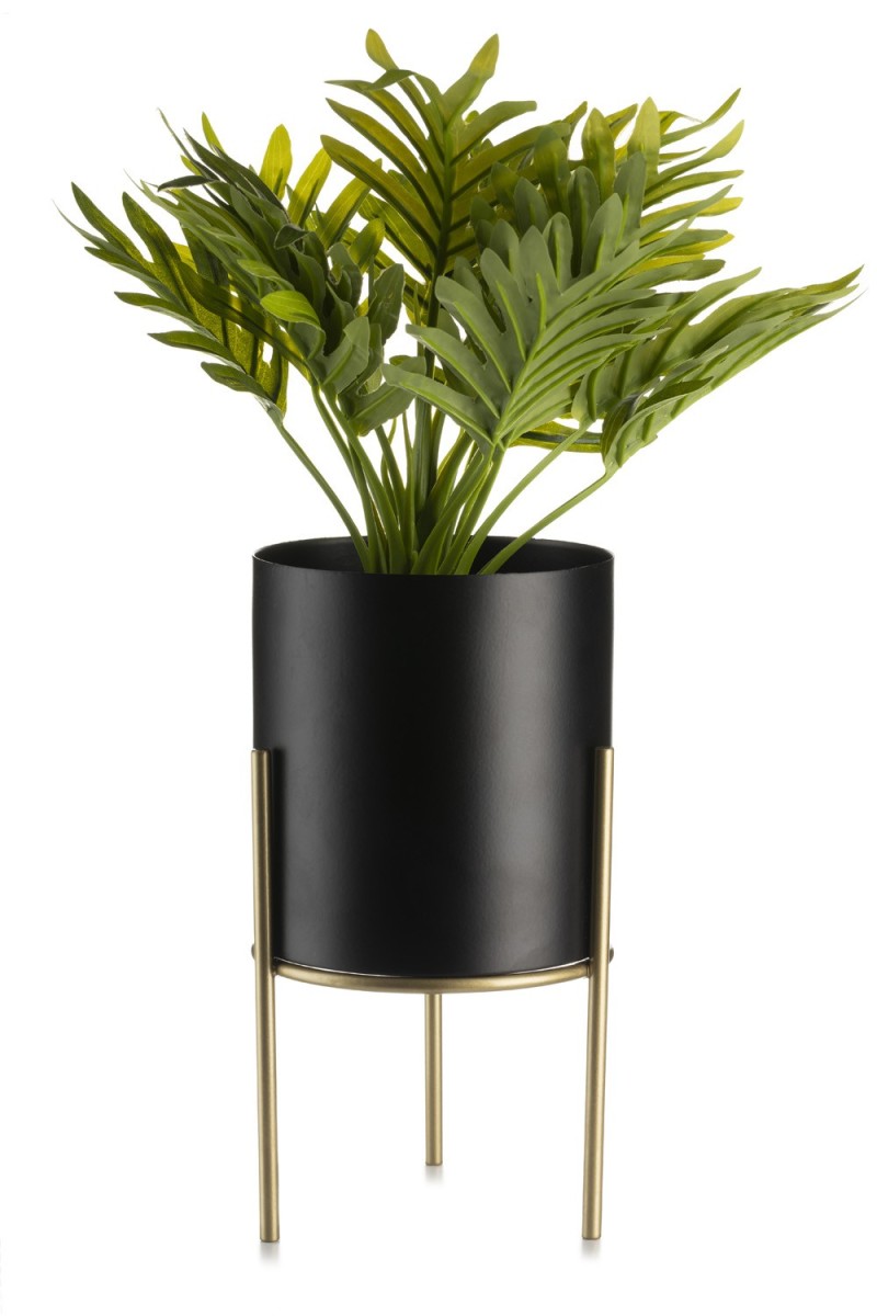 Květináč na stojanu LOFT III 22 cm černý