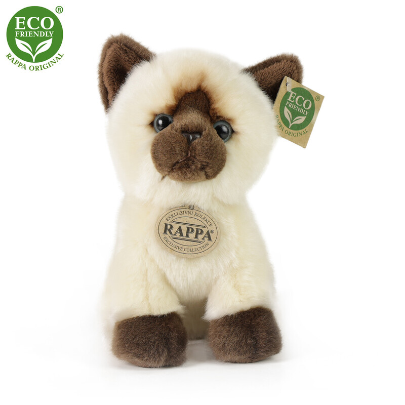 Rappa Plyšová siamská mačka 18 cm ECO-FRIENDLY