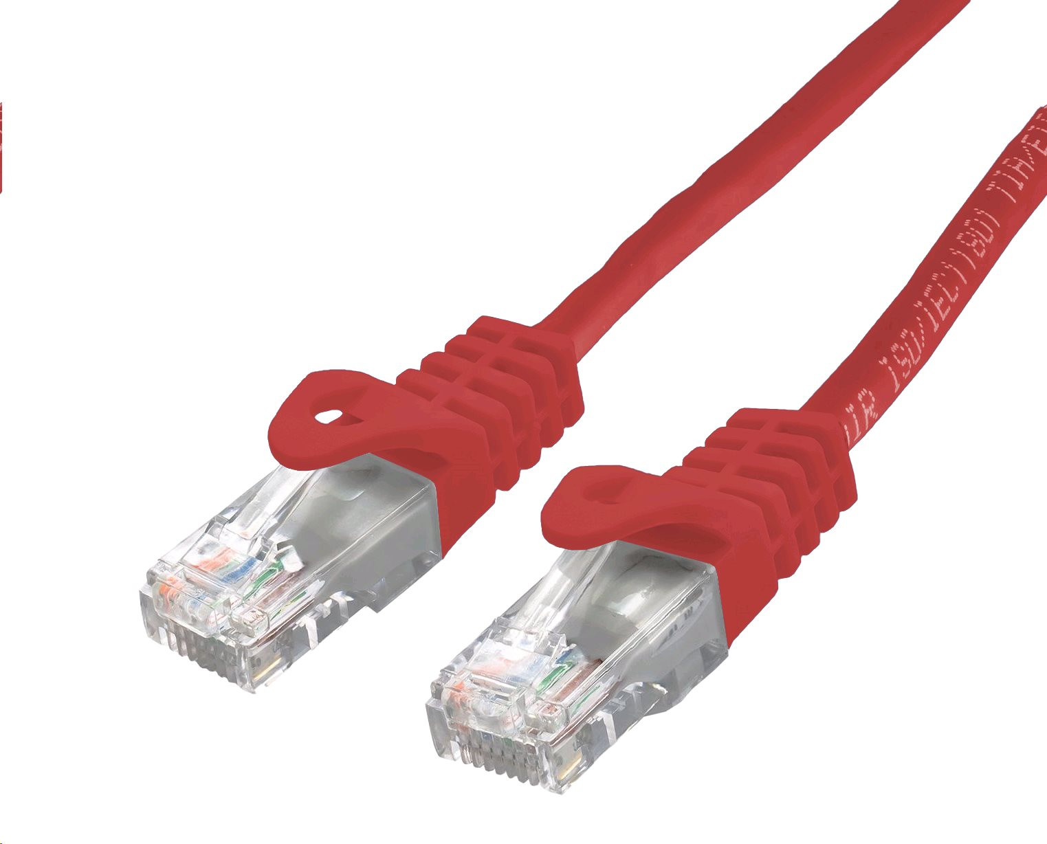 C-TECH Kábel patchcord Cat6, UTP, červený, 2m