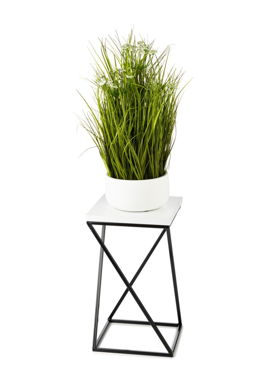 Květinový stojan LOFT III 40 cm černý/bílý