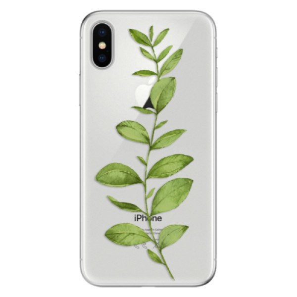 Odolné silikónové puzdro iSaprio - Green Plant 01 - iPhone X