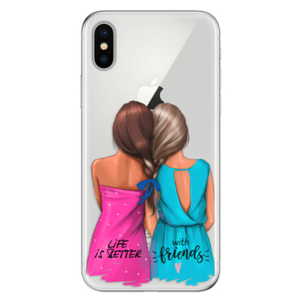 Odolné silikónové puzdro iSaprio - Best Friends - iPhone X