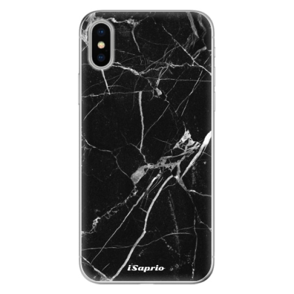 Odolné silikónové puzdro iSaprio - Black Marble 18 - iPhone X