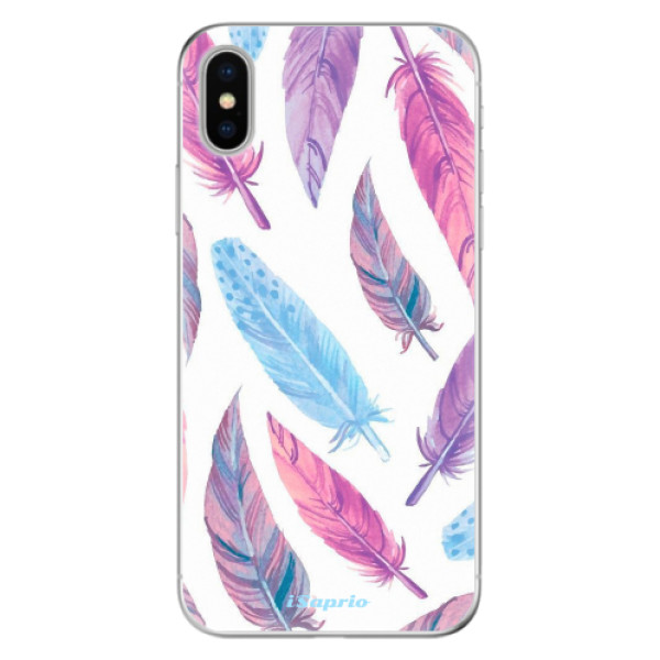 Odolné silikónové puzdro iSaprio - Feather Pattern 10 - iPhone X