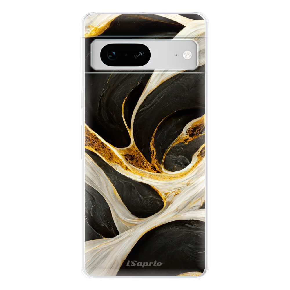 Odolné silikónové puzdro iSaprio - Black and Gold - Google Pixel 7 5G