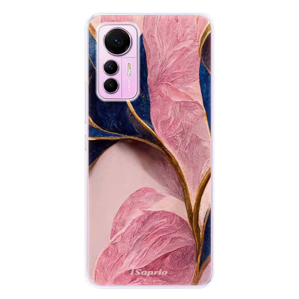 Odolné silikónové puzdro iSaprio - Pink Blue Leaves - Xiaomi 12 Lite
