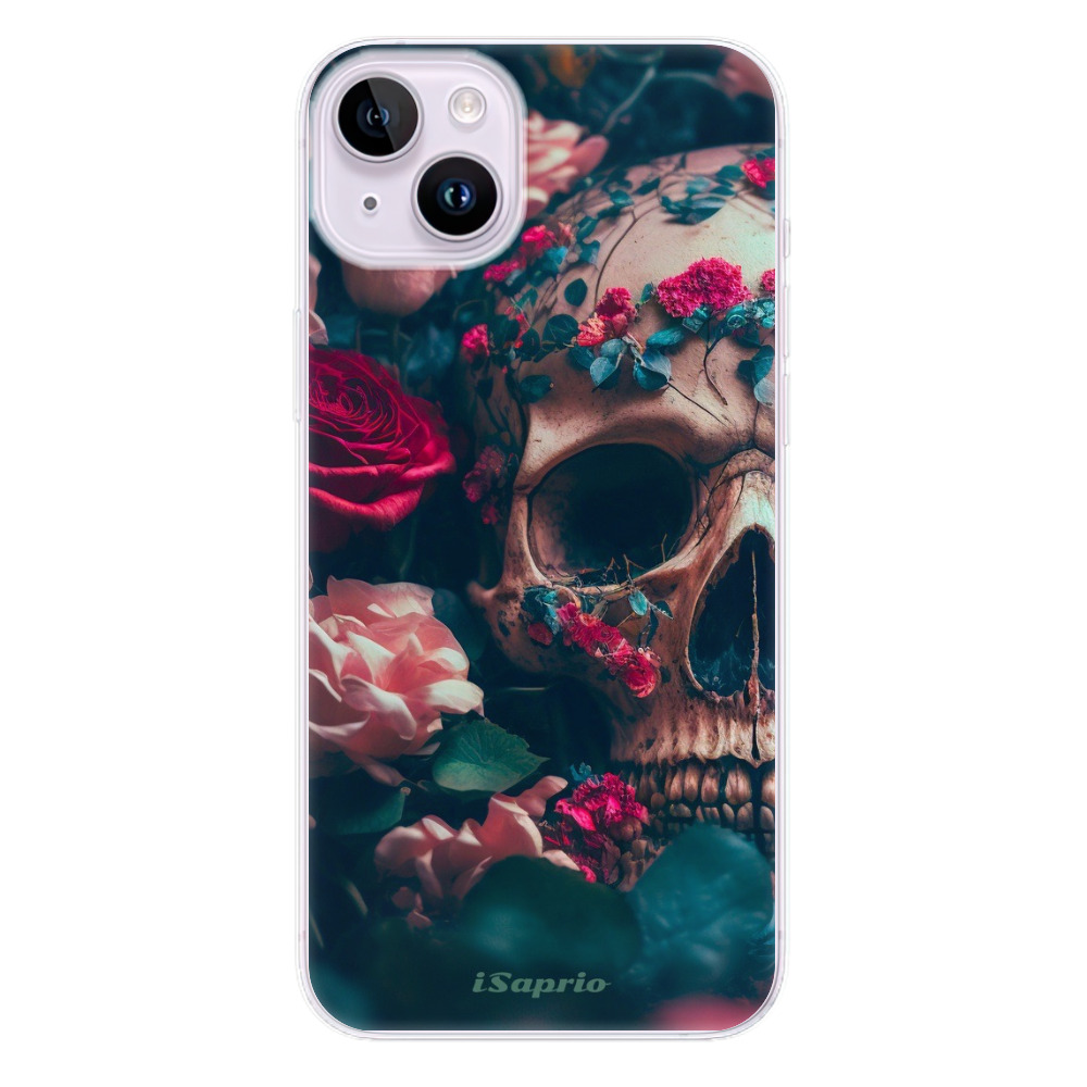 Odolné silikónové puzdro iSaprio - Skull in Roses - iPhone 14 Plus