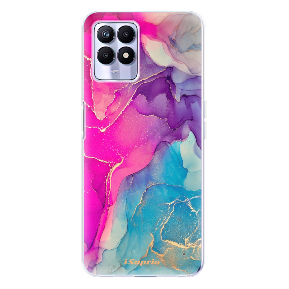 Odolné silikónové puzdro iSaprio - Purple Ink - Realme 8i