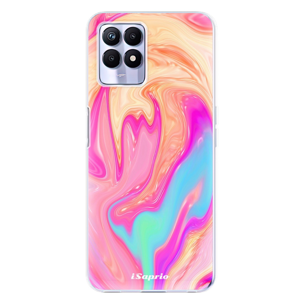Odolné silikónové puzdro iSaprio - Orange Liquid - Realme 8i