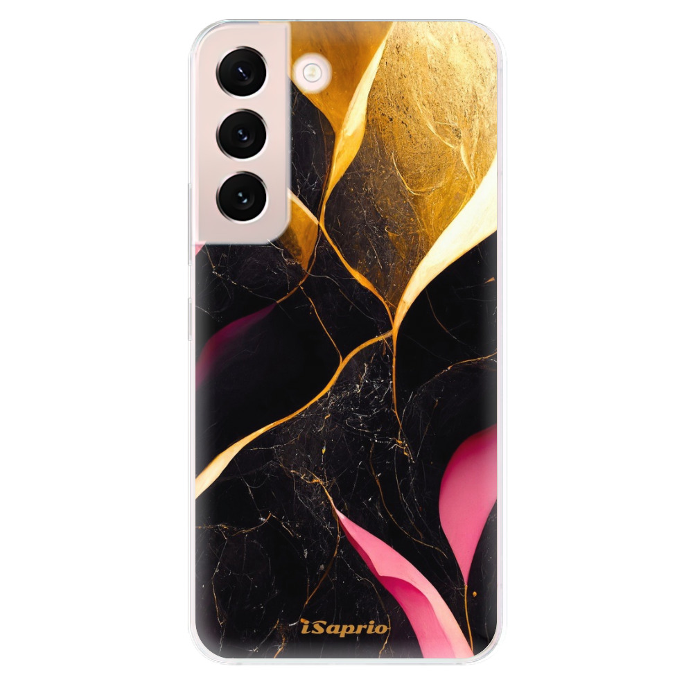 Odolné silikónové puzdro iSaprio - Gold Pink Marble - Samsung Galaxy S22 5G