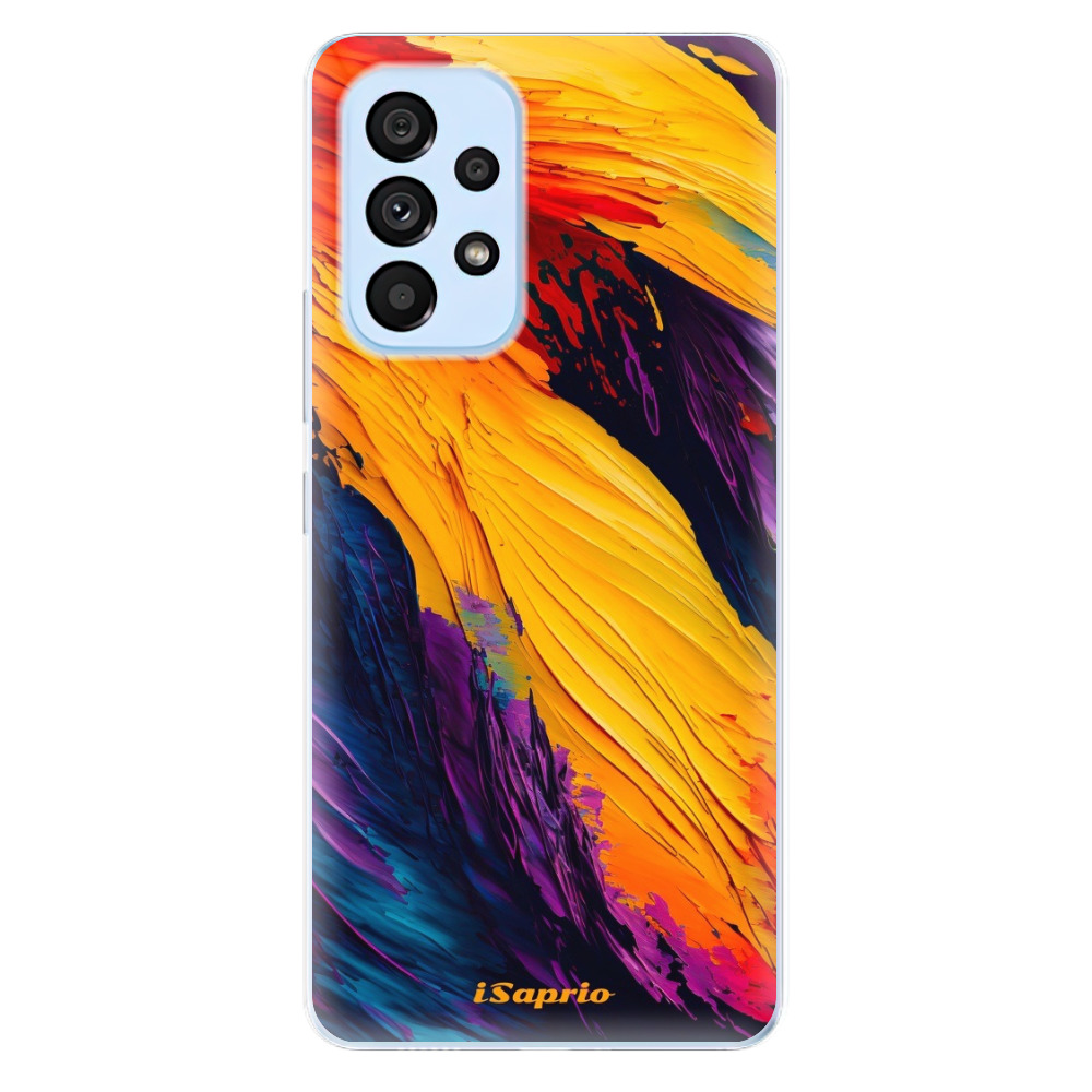Odolné silikónové puzdro iSaprio - Orange Paint - Samsung Galaxy A53 5G