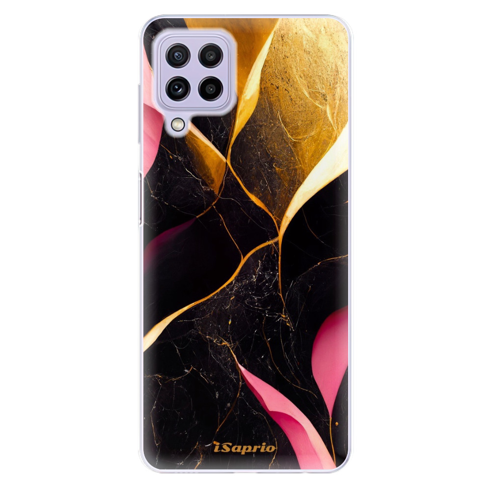 Odolné silikónové puzdro iSaprio - Gold Pink Marble - Samsung Galaxy A22