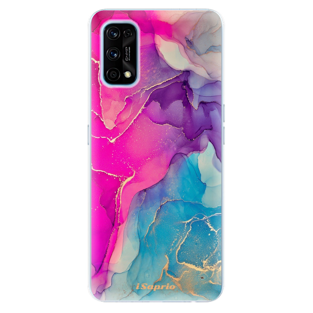 Odolné silikónové puzdro iSaprio - Purple Ink - Realme 7 Pro