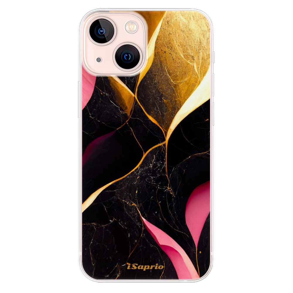 Odolné silikónové puzdro iSaprio - Gold Pink Marble - iPhone 13 mini