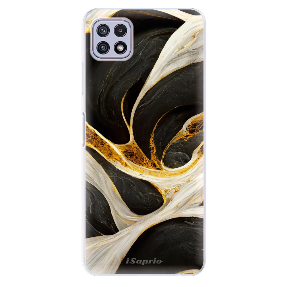 Odolné silikónové puzdro iSaprio - Black and Gold - Samsung Galaxy A22 5G