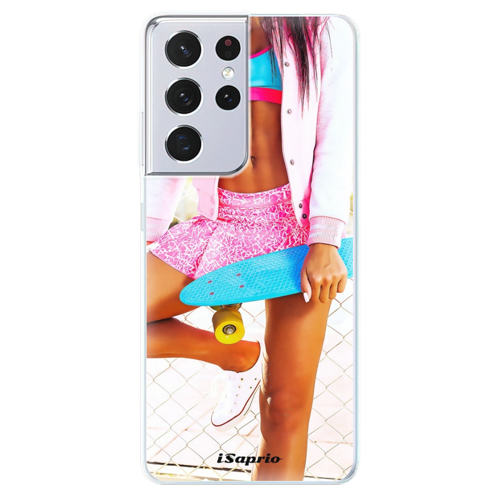 Odolné silikónové puzdro iSaprio - Skate girl 01 - Samsung Galaxy S21 Ultra