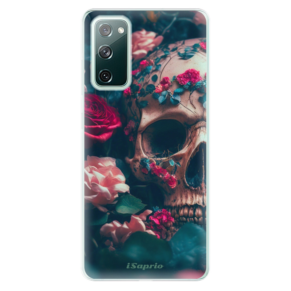 Odolné silikónové puzdro iSaprio - Skull in Roses - Samsung Galaxy S20 FE
