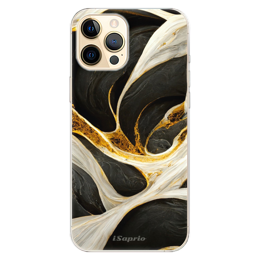 Odolné silikónové puzdro iSaprio - Black and Gold - iPhone 12 Pro