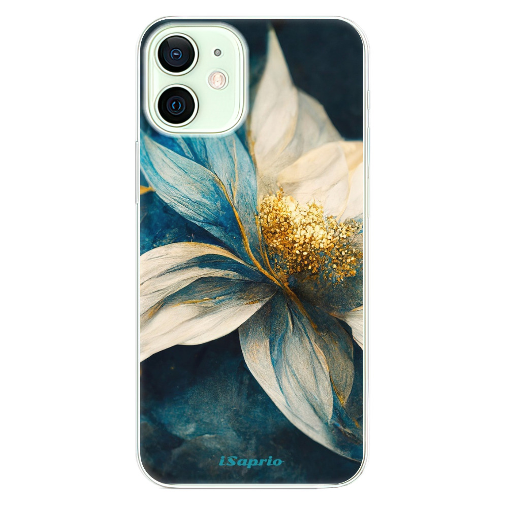 Odolné silikónové puzdro iSaprio - Blue Petals - iPhone 12 mini