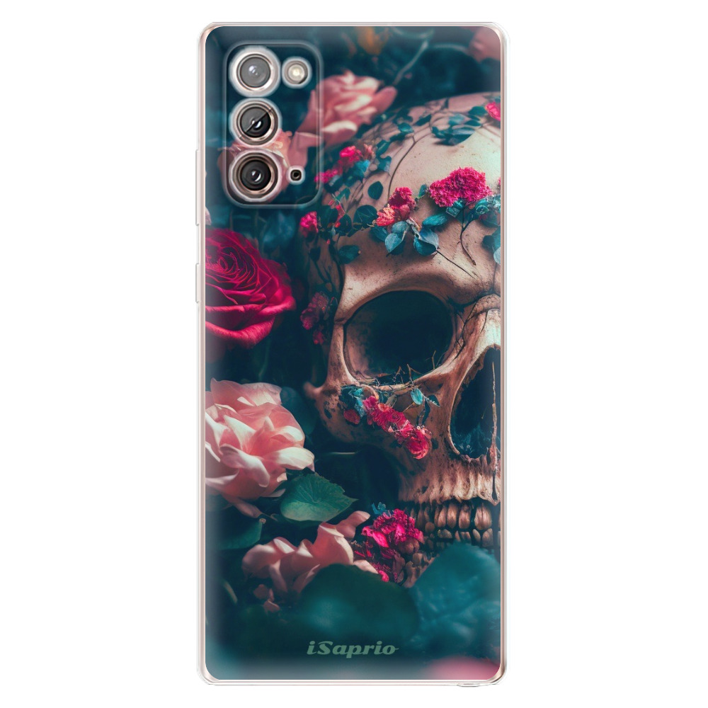 Odolné silikónové puzdro iSaprio - Skull in Roses - Samsung Galaxy Note 20