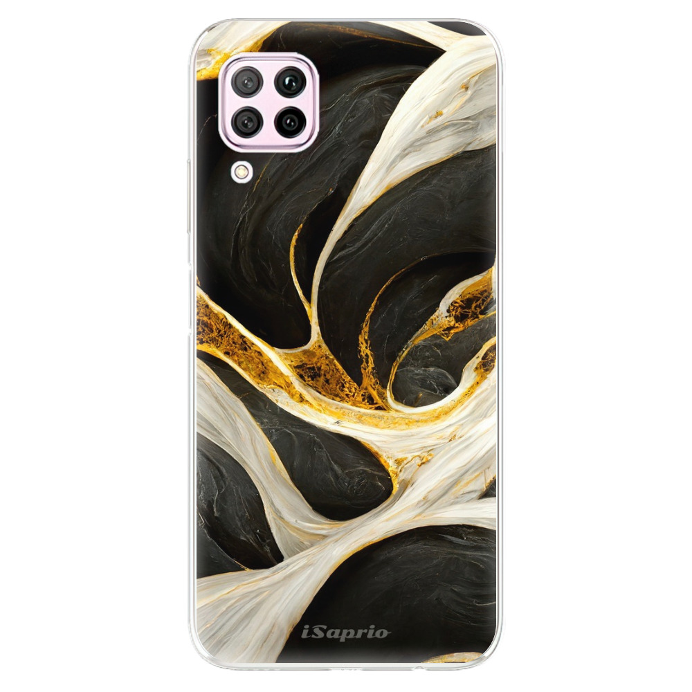 Odolné silikónové puzdro iSaprio - Black and Gold - Huawei P40 Lite