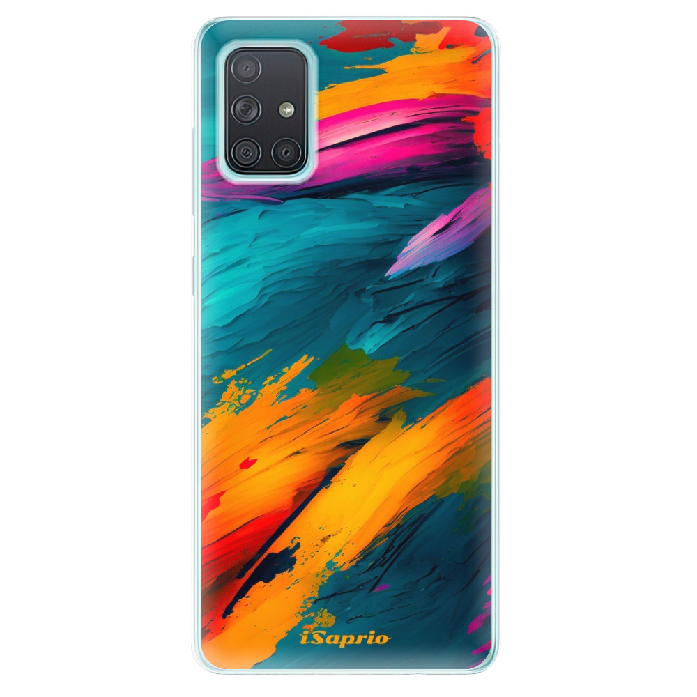 Odolné silikónové puzdro iSaprio - Blue Paint - Samsung Galaxy A71