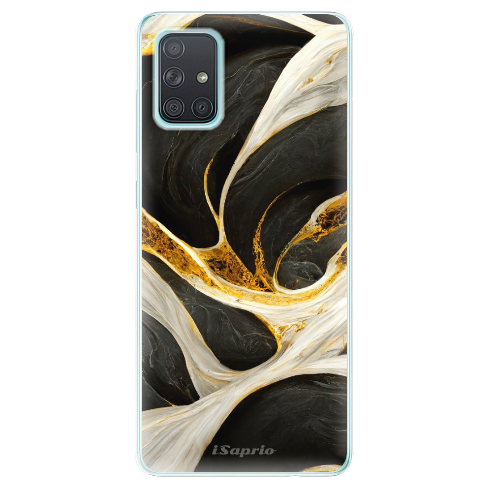 Odolné silikónové puzdro iSaprio - Black and Gold - Samsung Galaxy A71