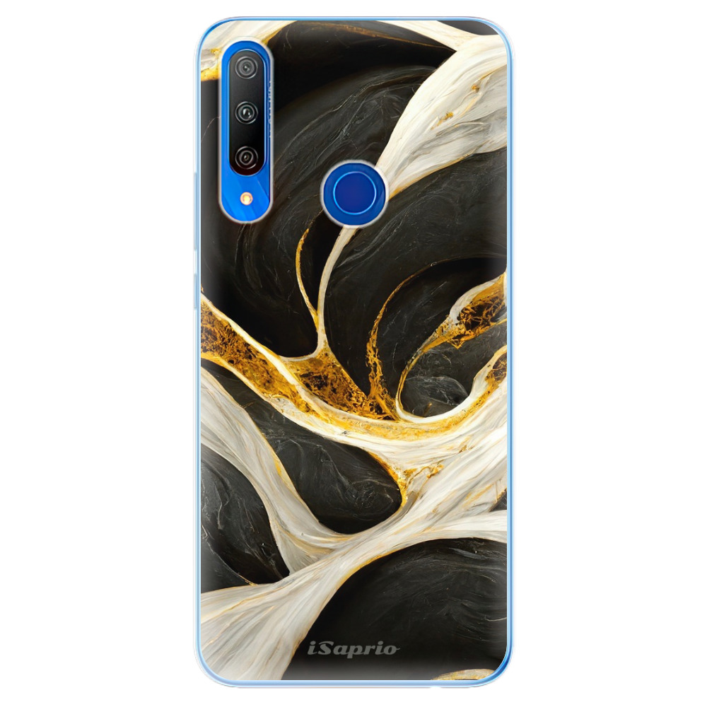 Odolné silikónové puzdro iSaprio - Black and Gold - Huawei Honor 9X
