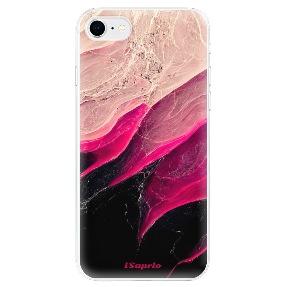 Odolné silikónové puzdro iSaprio - Black and Pink - iPhone SE 2020