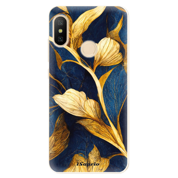 Odolné silikónové puzdro iSaprio - Gold Leaves - Xiaomi Mi A2 Lite