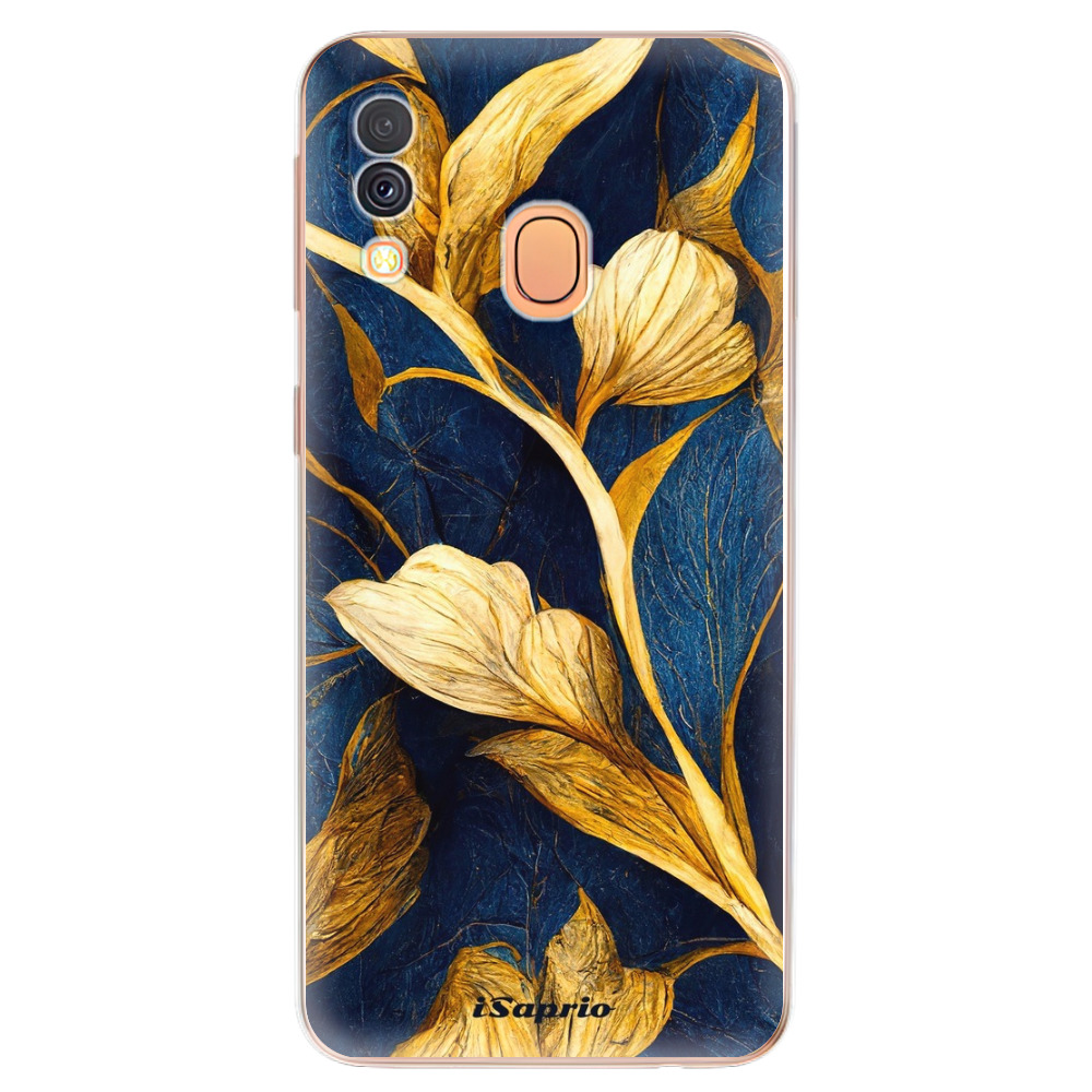 Odolné silikónové puzdro iSaprio - Gold Leaves - Samsung Galaxy A40
