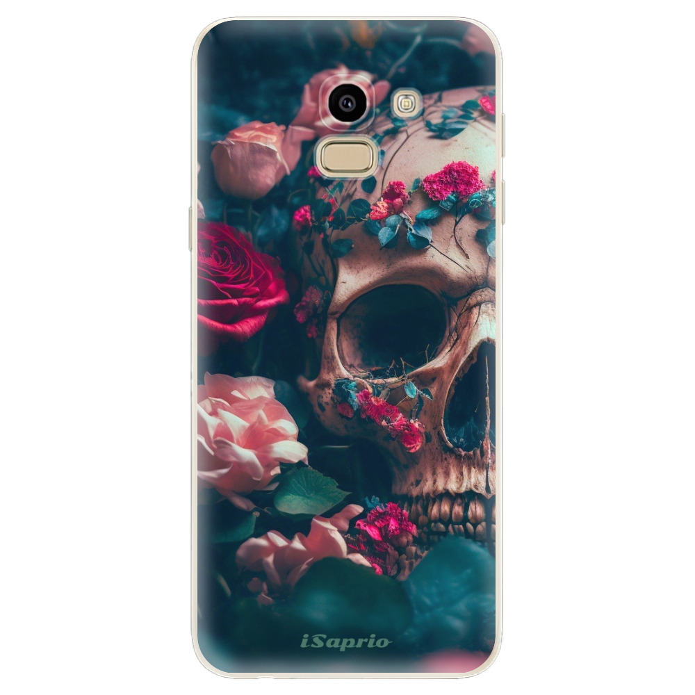 Odolné silikónové puzdro iSaprio - Skull in Roses - Samsung Galaxy J6