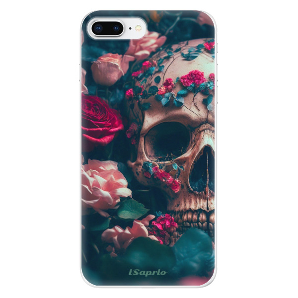 Odolné silikónové puzdro iSaprio - Skull in Roses - iPhone 8 Plus