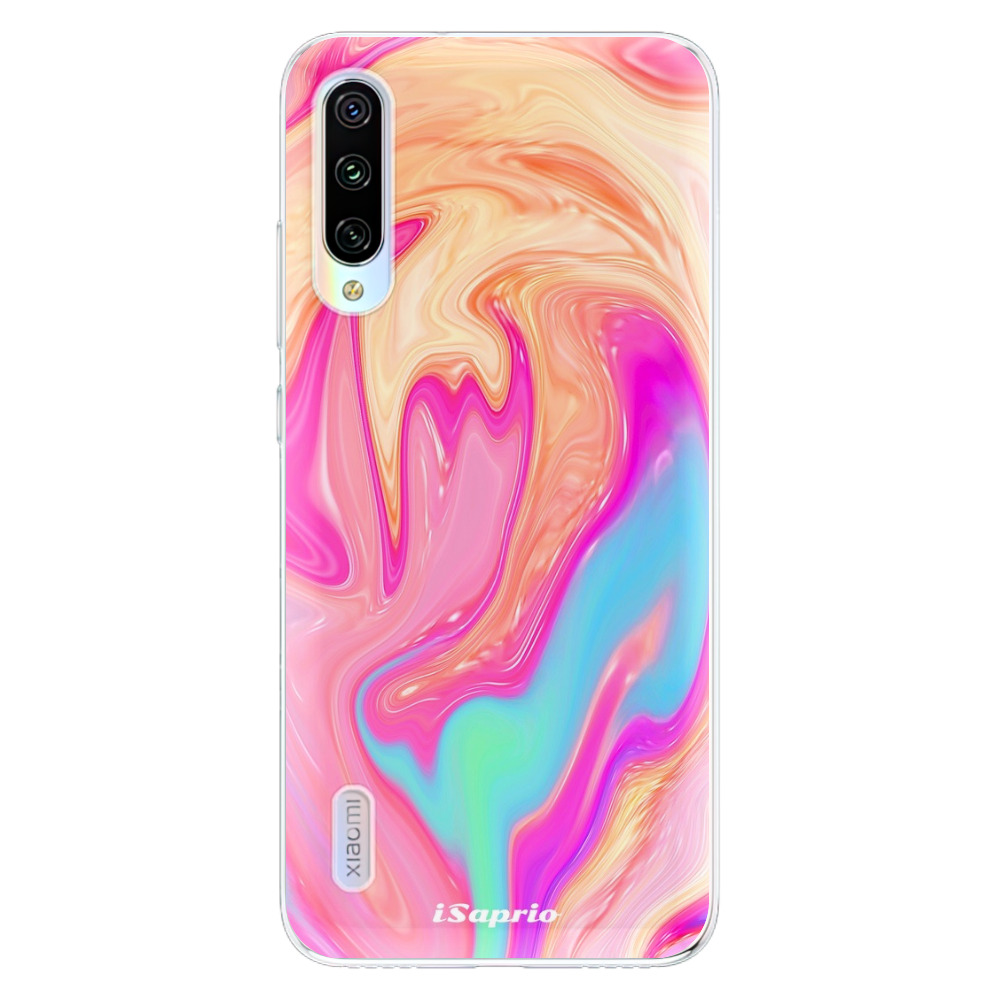 Odolné silikónové puzdro iSaprio - Orange Liquid - Xiaomi Mi A3