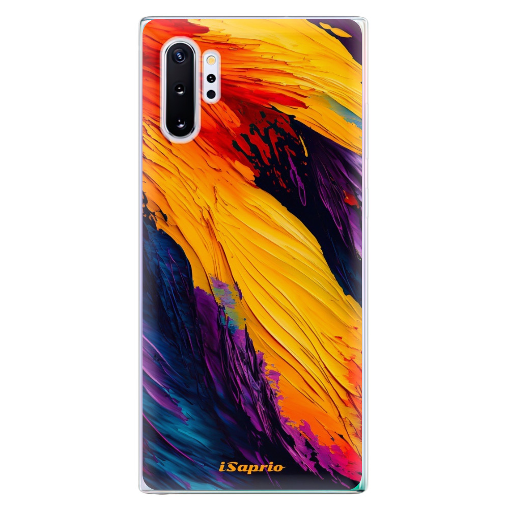 Odolné silikónové puzdro iSaprio - Orange Paint - Samsung Galaxy Note 10+