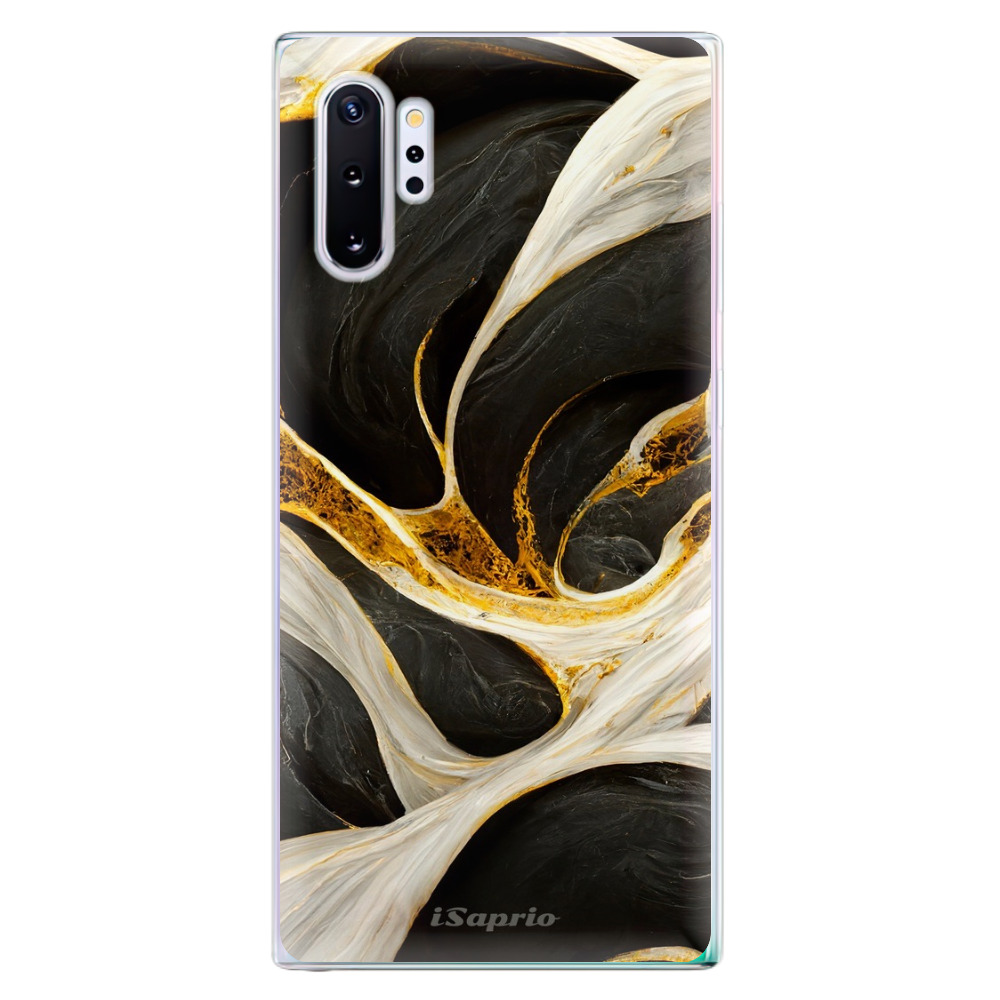 Odolné silikónové puzdro iSaprio - Black and Gold - Samsung Galaxy Note 10+