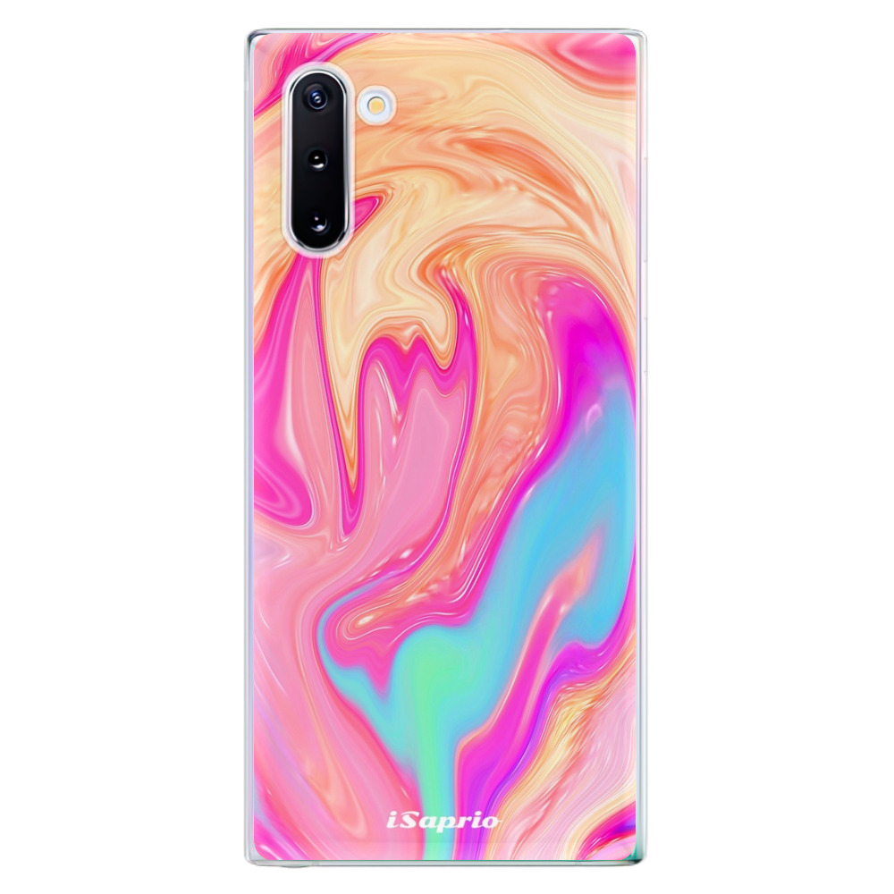 Odolné silikónové puzdro iSaprio - Orange Liquid - Samsung Galaxy Note 10
