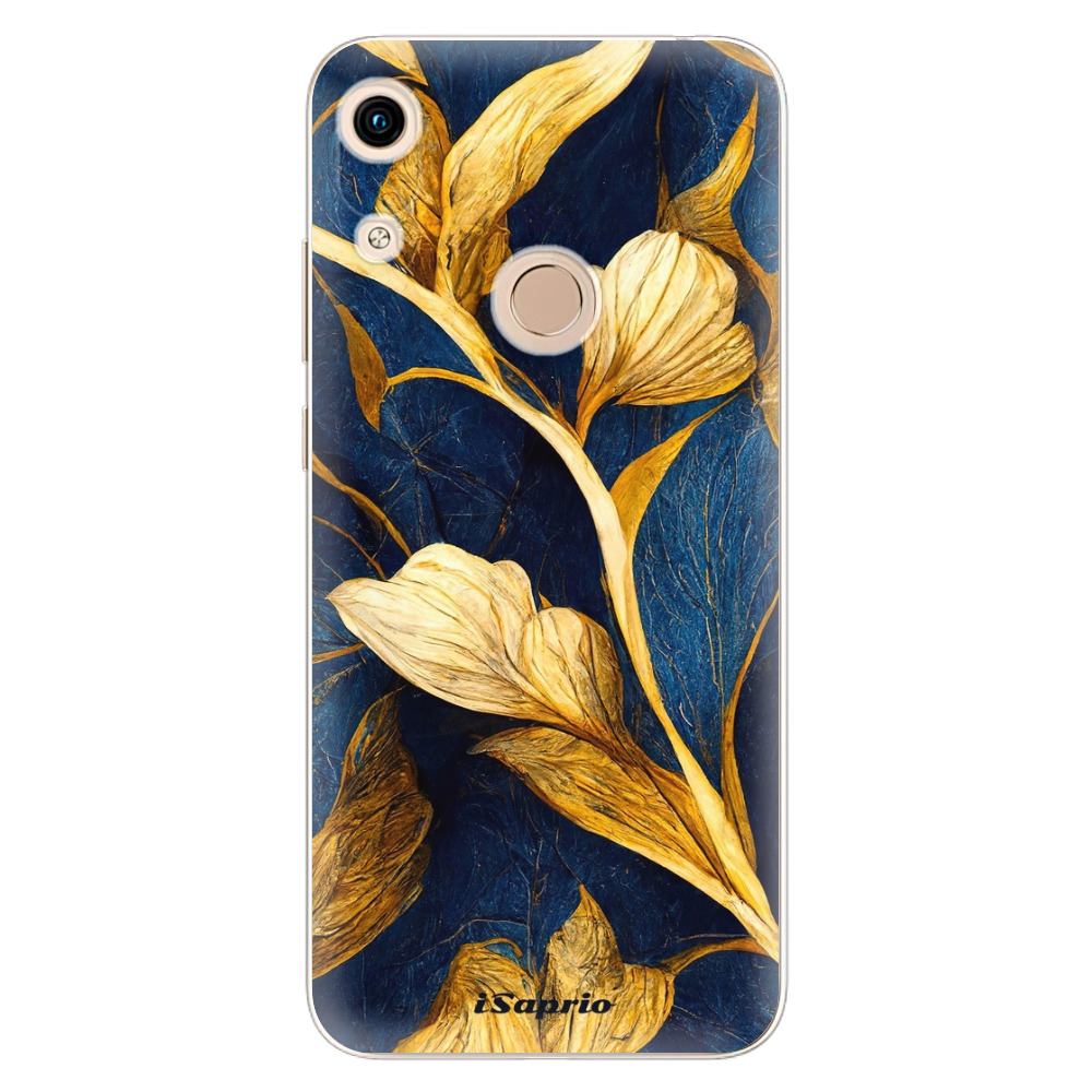 Odolné silikónové puzdro iSaprio - Gold Leaves - Huawei Honor 8A