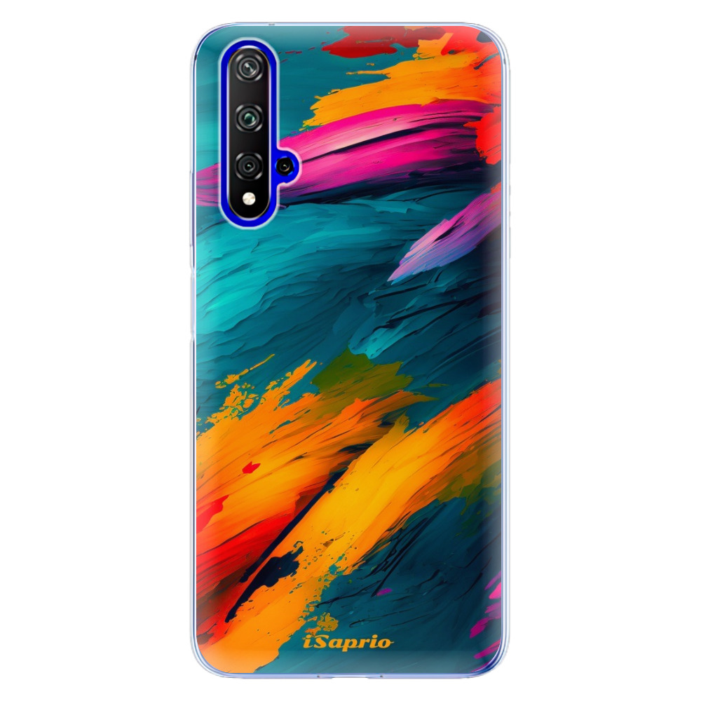 Odolné silikónové puzdro iSaprio - Blue Paint - Huawei Honor 20
