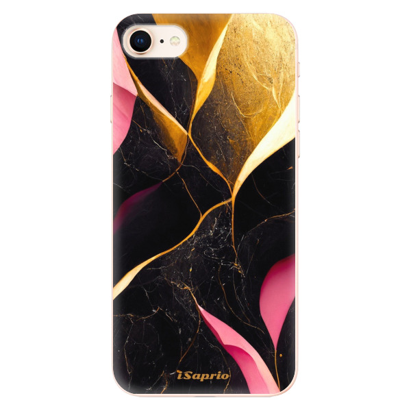 Odolné silikónové puzdro iSaprio - Gold Pink Marble - iPhone 8