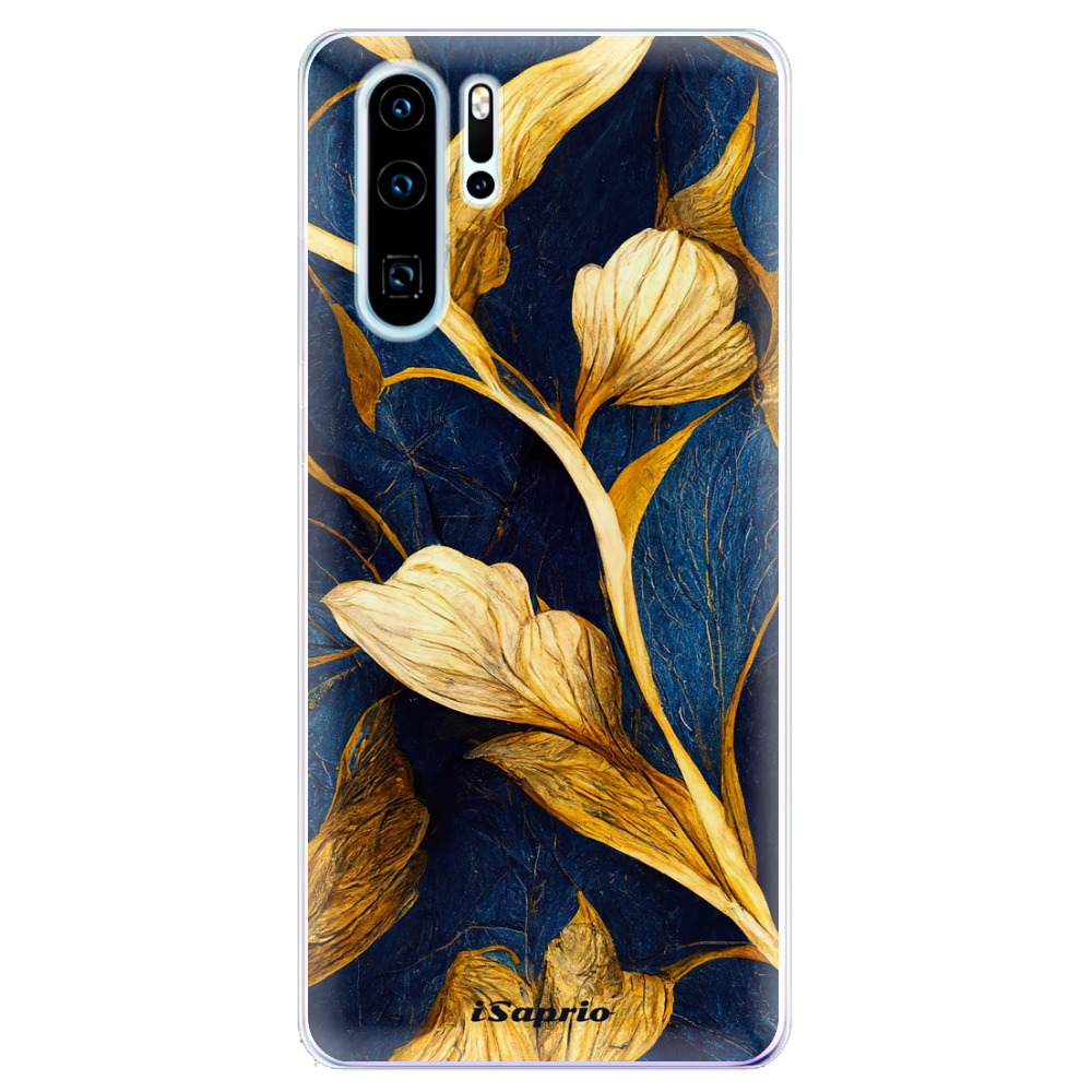 Odolné silikónové puzdro iSaprio - Gold Leaves - Huawei P30 Pro