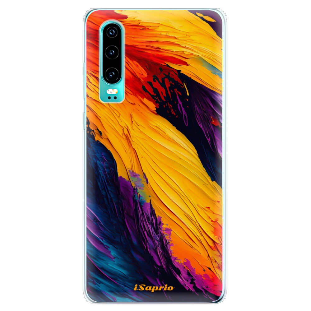 Odolné silikónové puzdro iSaprio - Orange Paint - Huawei P30