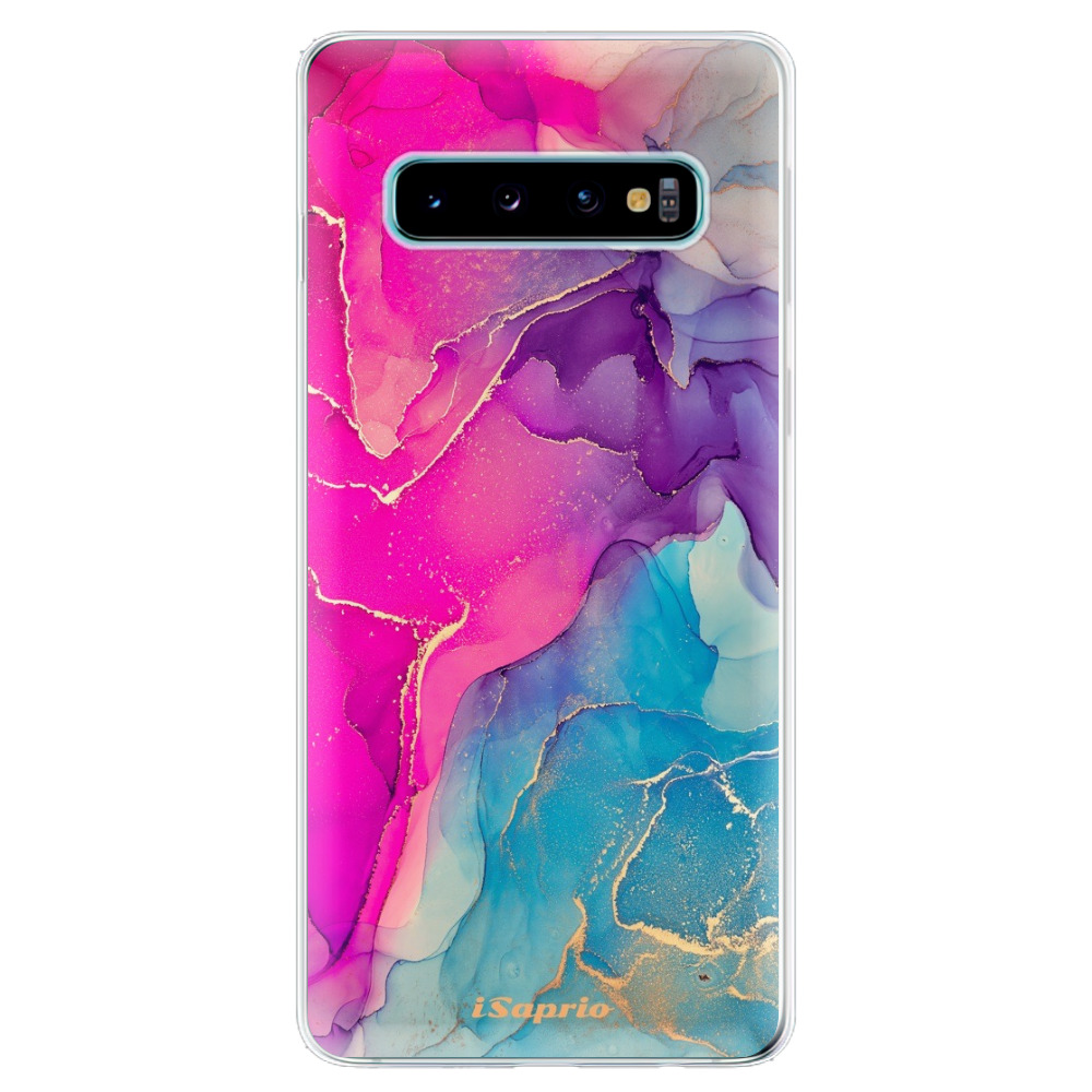 Odolné silikónové puzdro iSaprio - Purple Ink - Samsung Galaxy S10